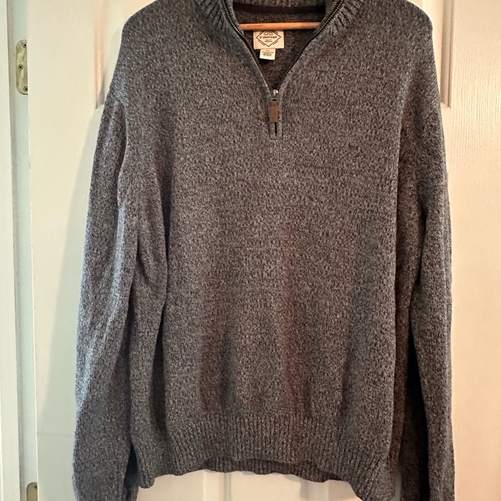 St. John's Bay Men's Charcoal Zip-Up Sweater